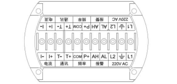 圆形一体转换器的接线端子图